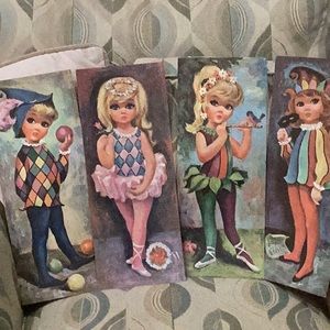 4— 1960’s Prints by GOJI Vintage Big-Eyed Children